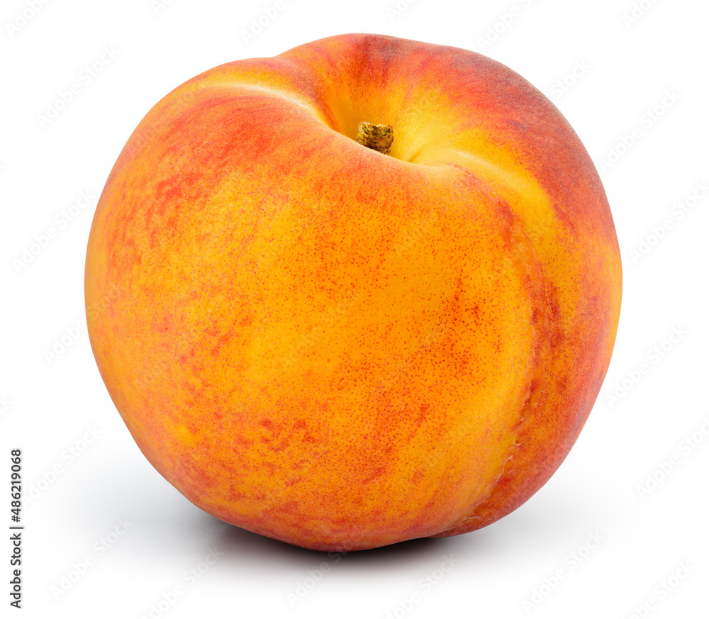 Peach isolated. Peach on white background with clipping path. Full depth of field. Peach isolated. Peach on white background with clipping path. Full depth of field.