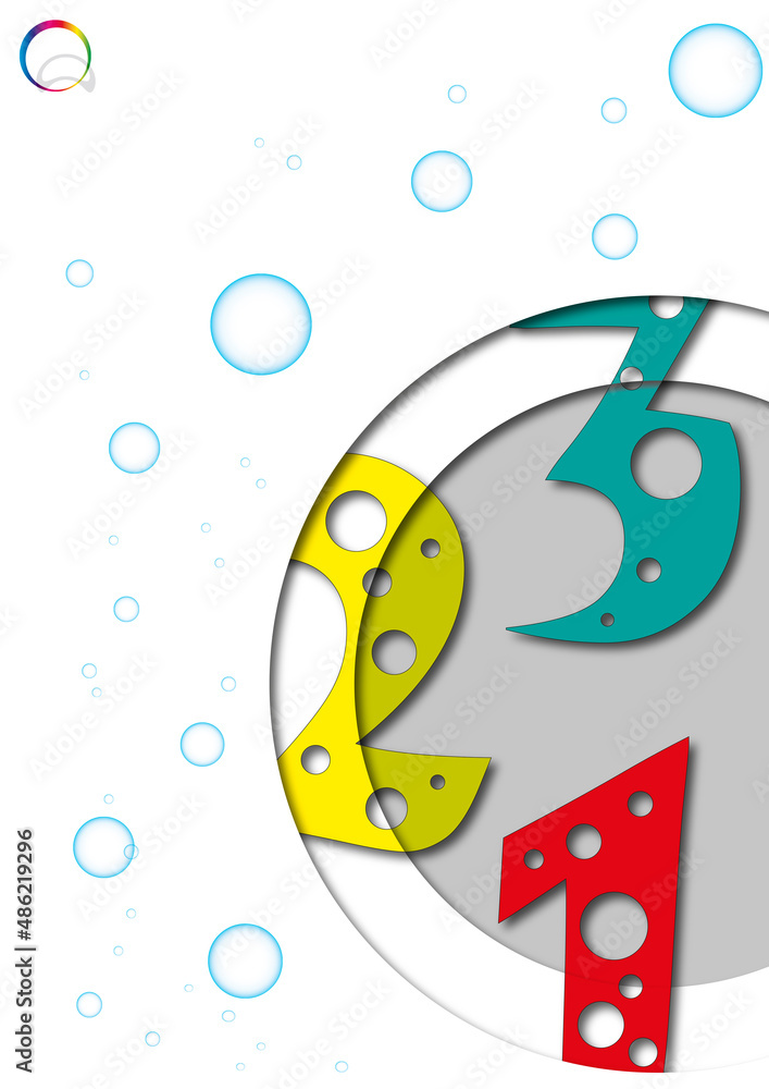 Fototapeta premium Layout Zahlen