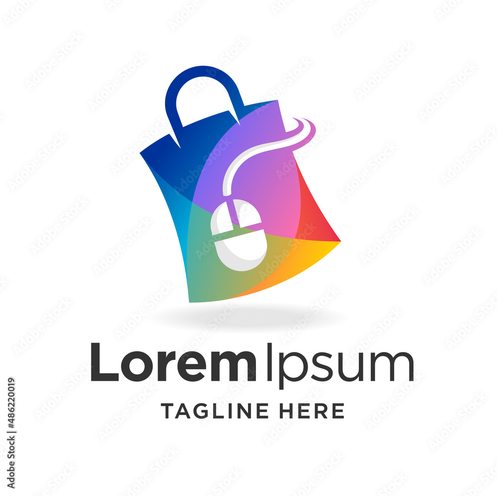 online store logo with modern concept