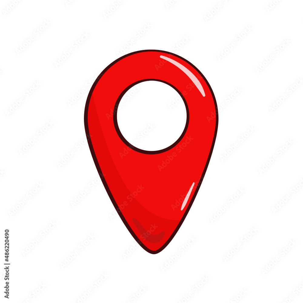 Map pin place marker. Location pin isolated. Vector. Cartoon Map pin place marker. Location pin isolated. Vector. Cartoon