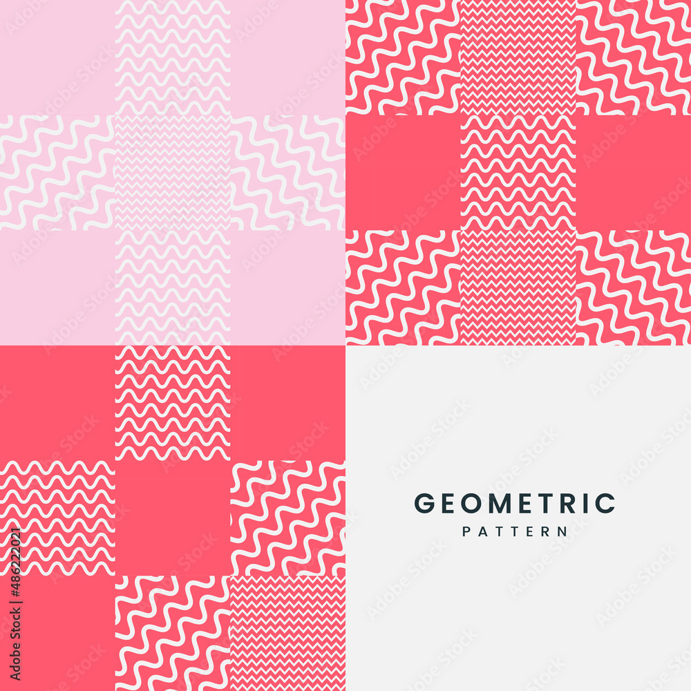 Modern PINK color of geometric texture templates design with text description. Modern abstract covers design with Cool shapes composition Modern PINK color of geometric texture templates design with text description. Modern abstract covers design with Cool shapes composition