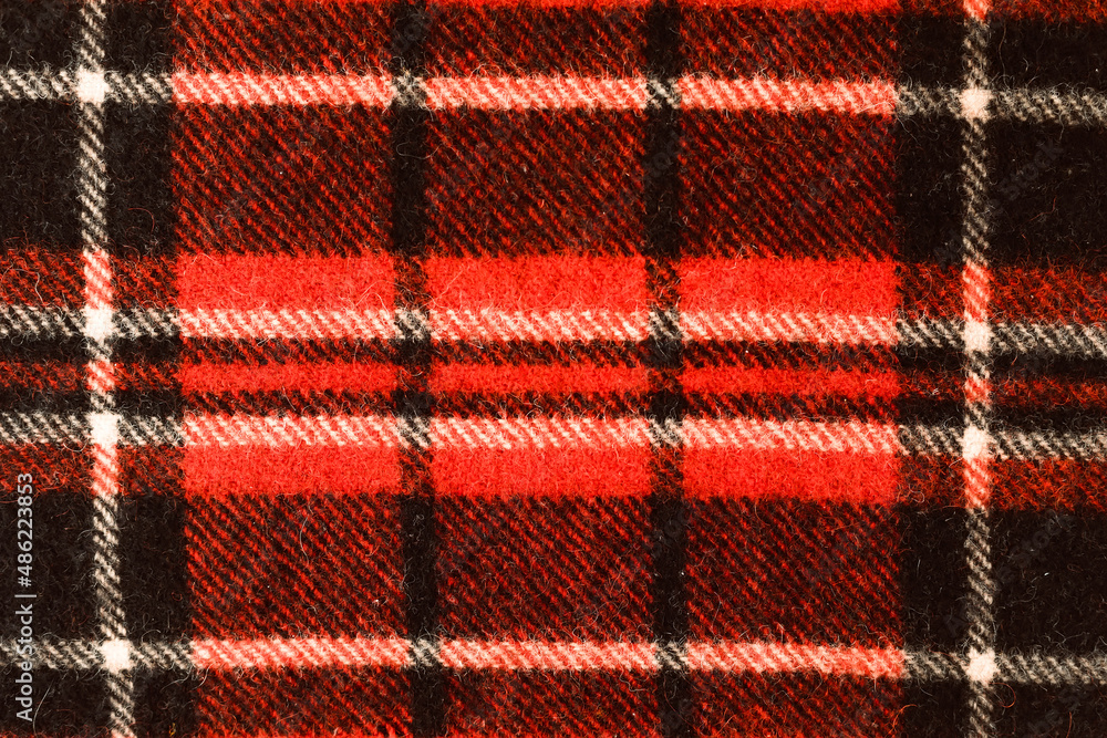 Red and black buffalo plaid seamless pattern. Classic red Scottish gingham pattern texture. Lumberjack background.