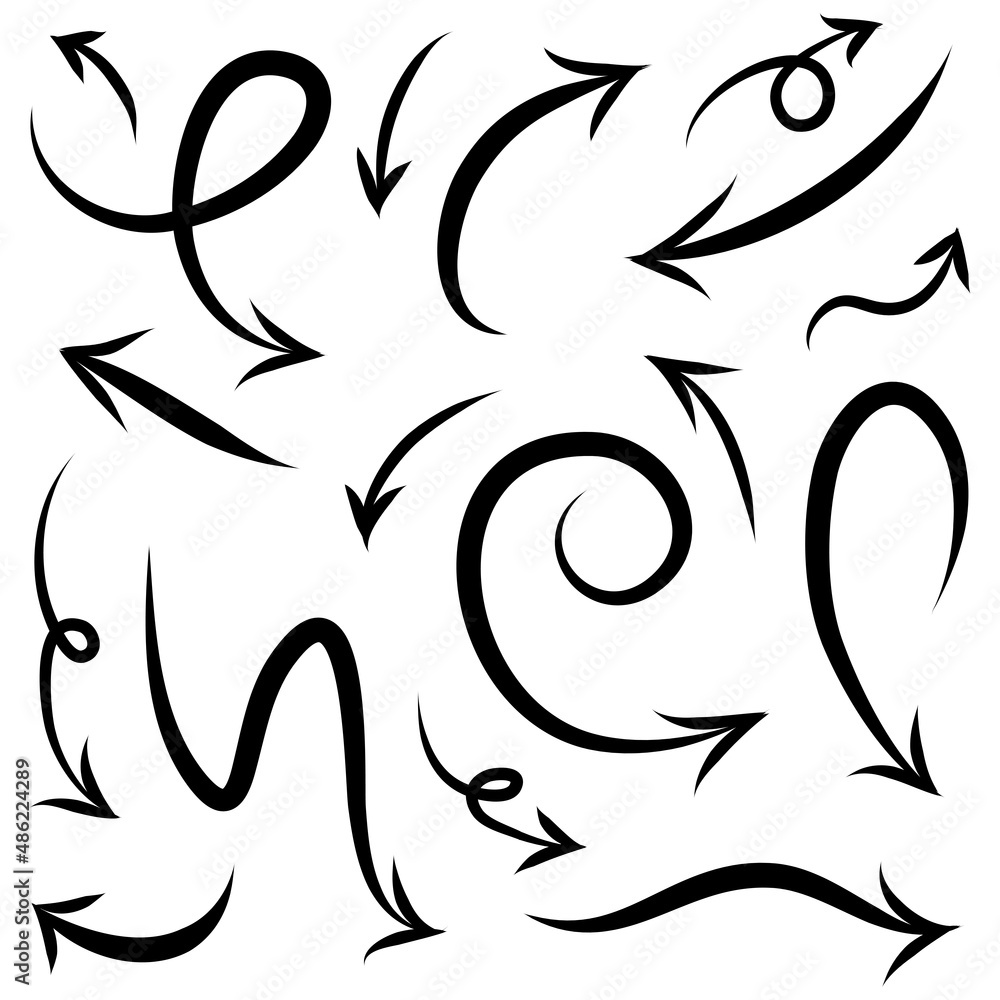 set of hand drawn arrows .Vector doodle design elements. Illustration on white background.for business infographic, banner, web and concept design. set of hand drawn arrows .Vector doodle design elements. Illustration on white background.for business infographic, banner, web and concept design.