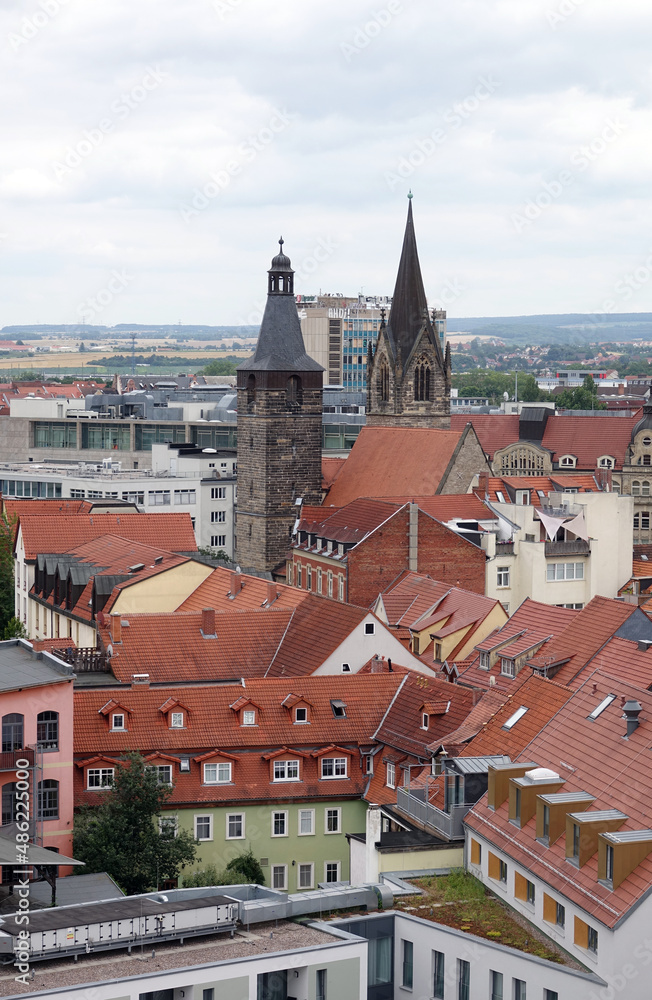 Obraz premium Erfurt mit Kaufmannskirche