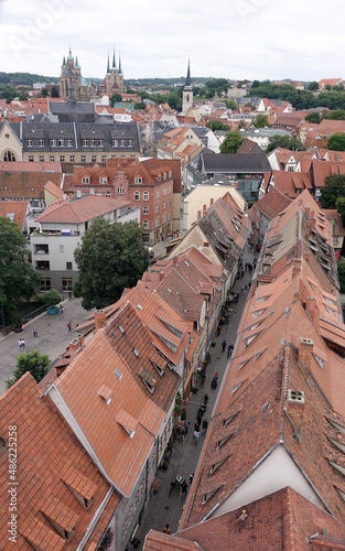 Blick vom Turm der Ägidienkirche auf Erfurt photo