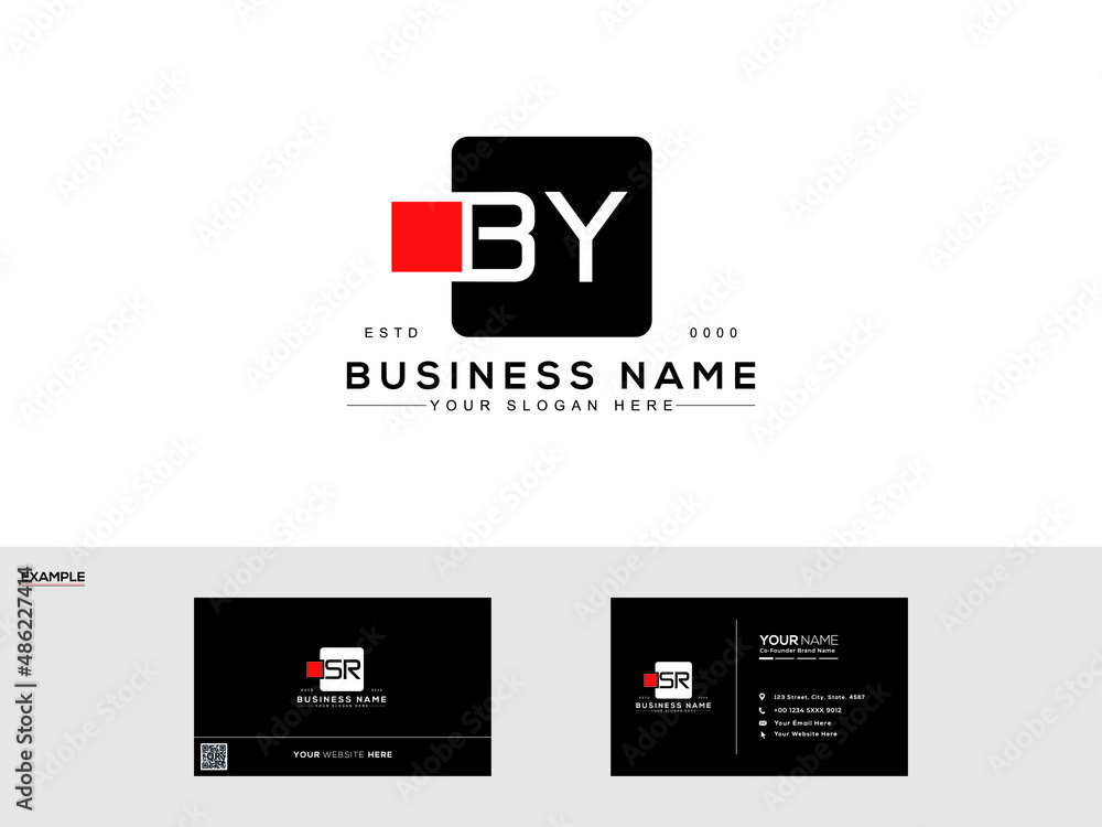 Monogram BY initial logo design vector, letters By Logo design for any ...