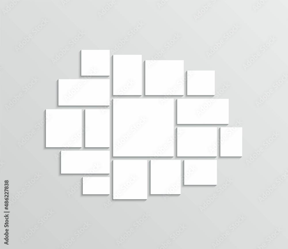 Collage layout. Moodboard grid. Photo mood board template. Mosaic pictures. Abstract frames Images. Album presentation banner. Gallery brandboard. Vintage portfolio background. Vector illustration Collage layout. Moodboard grid. Photo mood board template. Mosaic pictures. Abstract frames Images. Album presentation banner. Gallery brandboard. Vintage portfolio background. Vector illustration