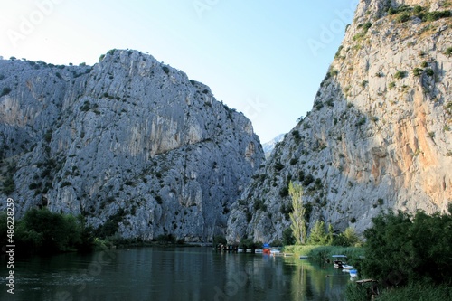 moutains and the Cetina river near Omis, Croatia