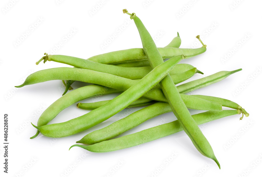 Green beans isolated on white background Green beans isolated on white background