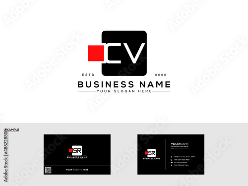 New Monogram CV Logo, Initial Cv abstract logo letter design