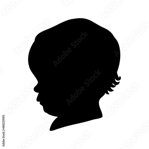 a child silhouette vector child profile vector