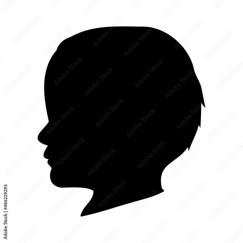 a child silhouette vector child profile vector