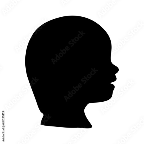 a child silhouette vector child profile vector