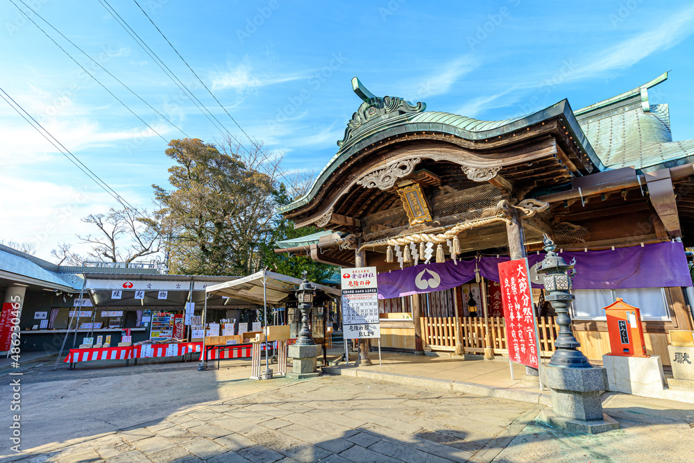 Obraz premium 冬の愛宕神社 福岡県福岡市 Atago Shrine in winter. Fukuoka-ken Fukuoka city