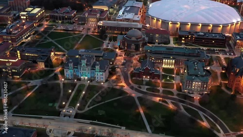 Syracuse University, New York State, Downtown, Aerial Flying photo