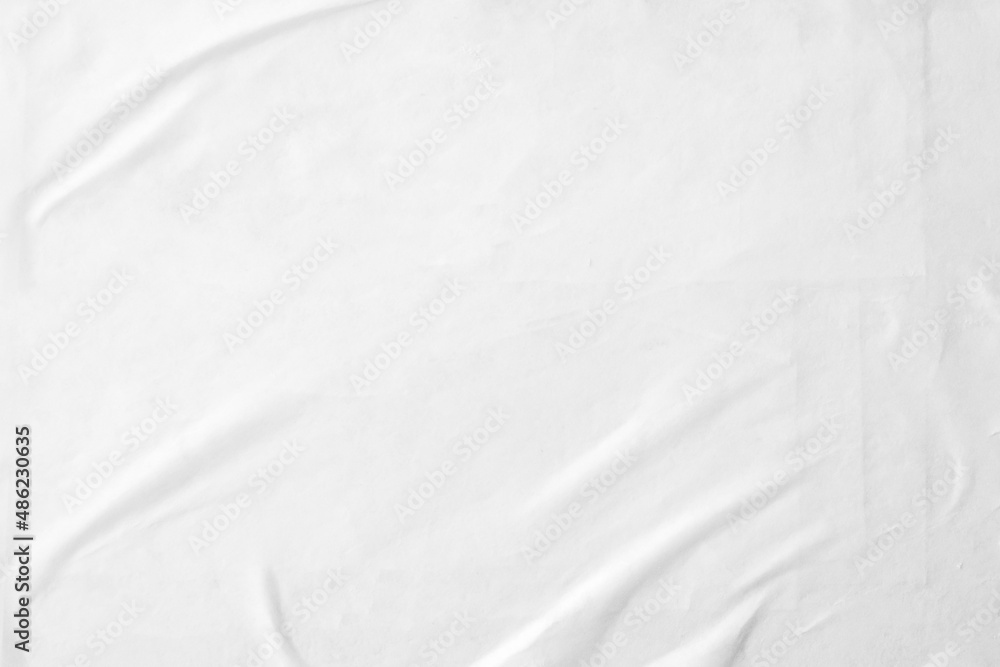 Obraz premium white crumpled and creased paper poster texture background
