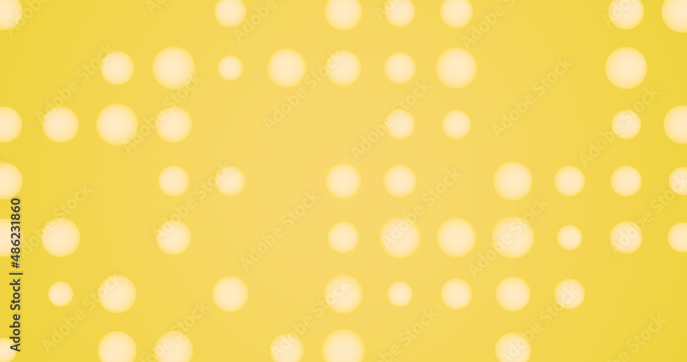 Render with light blurred dots on yellow Render with light blurred dots on yellow