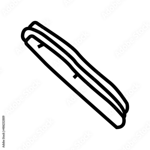atlantic jackknife clam line icon vector. atlantic jackknife clam sign. isolated contour symbol black illustration