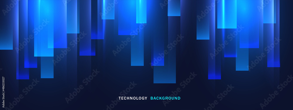 Abstract technology background with glowing light effect.Vector illustration.