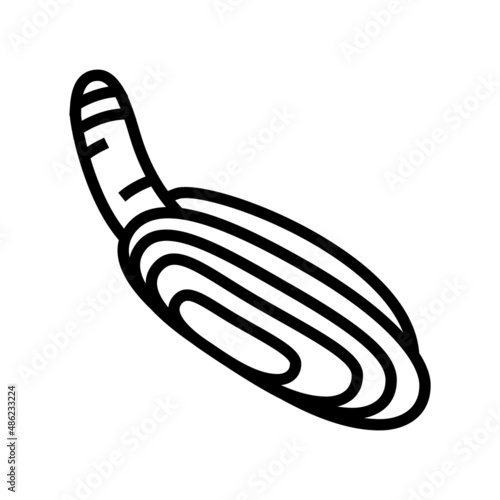 pacific razor clam line icon vector. pacific razor clam sign. isolated contour symbol black illustration