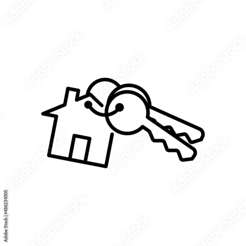 House keys icon. Keys to the house, garage, apartment or building. Vector eps 10