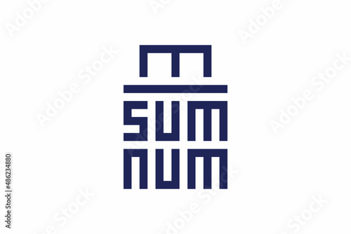 Sum Num Logo, Logo Design, mattress company, Company logo, Pctorial Mark, letter Mark, 
