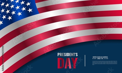 President day background sales promotion advertising banner template with american flag design