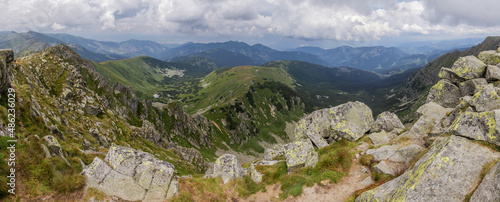 View of Nizke Tatry mountains from Krupova Hola mountain, Slovakia photo