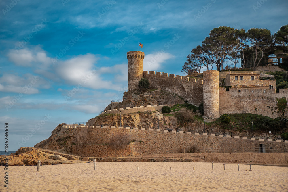 Fortified walls in the town of Tossa de Mar Fortified walls in the town of Tossa de Mar