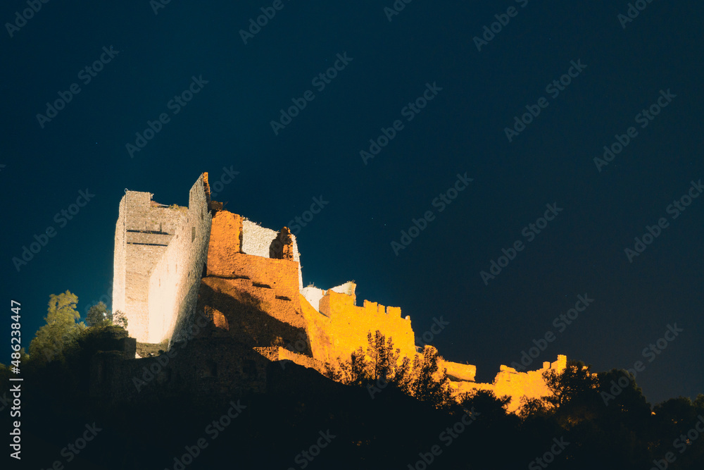 Obraz premium Arechi castle with star in Salerno