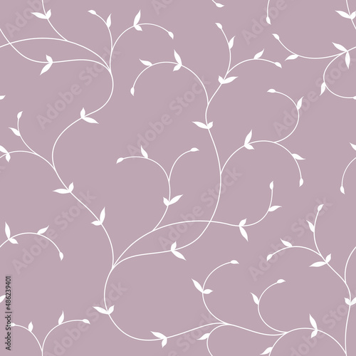 seamless pattern of branches and leaves