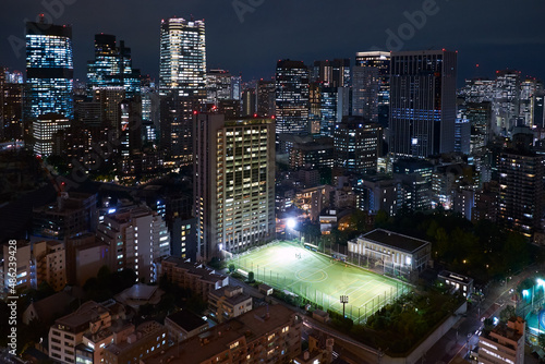 ARK Hills as seen from the Tokyo Tower at evening. Tokyo. Japan photo