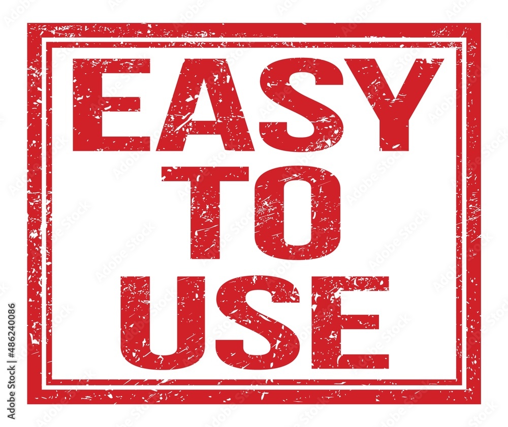 EASY TO USE, text on red grungy stamp sign EASY TO USE, text on red grungy stamp sign