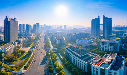 Urban scenery of Changzhou City  Jiangsu Province  China