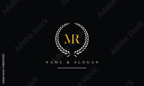 RM, MR, R, M abstract letters logo monogram