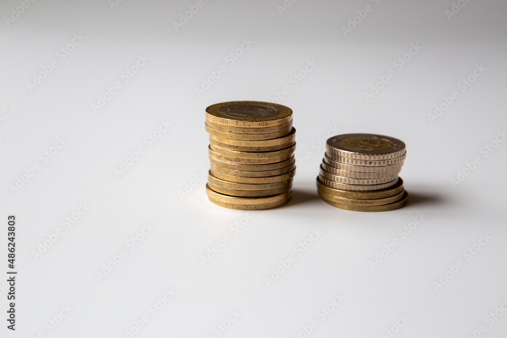 turkish coin on white background turkish coin on white background