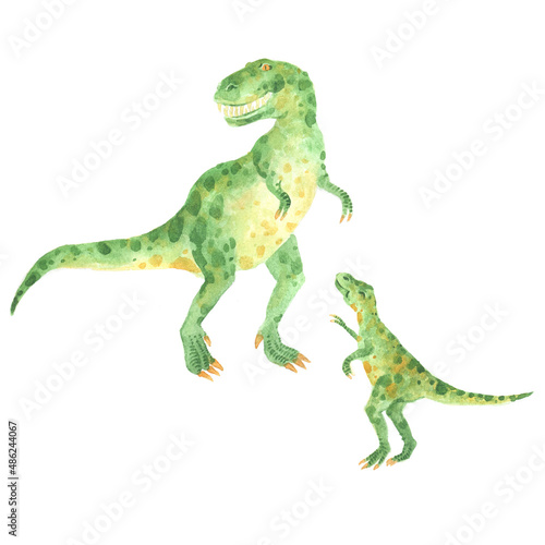 dinosaur tyrannosaurus rex with baby