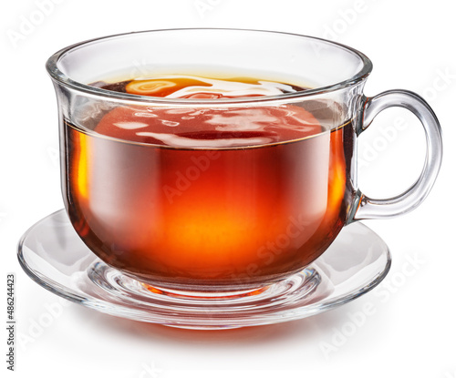 Cup of tea isolated on white background. File contains clipping path.