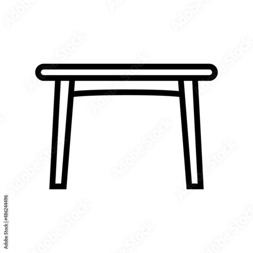 table dinning line icon vector. table dinning sign. isolated contour symbol black illustration