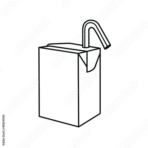 Juice box beverage symbol vector