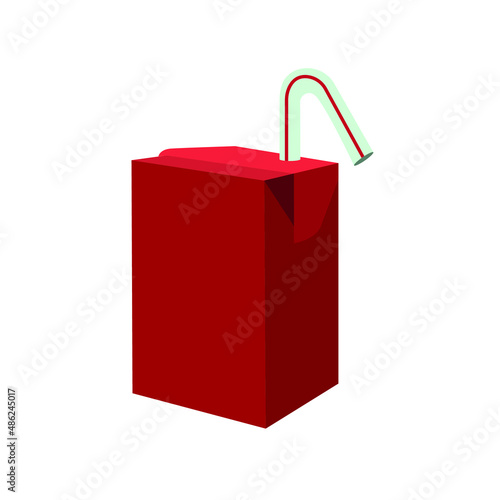 juice box beverage red drink package vector