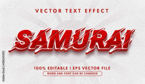 Samurai editable text effect style