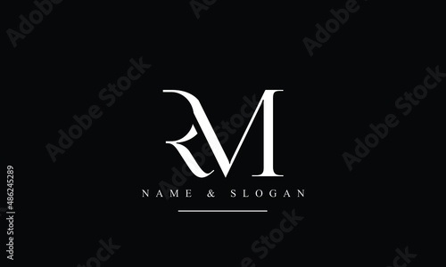 RM, MR, R, M abstract letters logo monogram