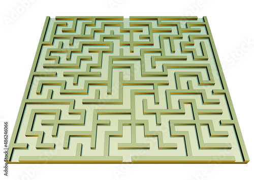 Labyrinth : three entrances but only one is the right one