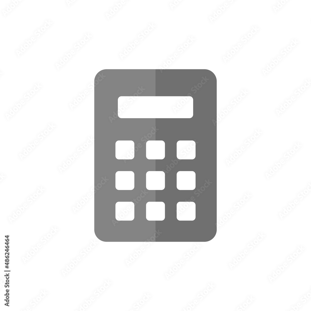 Calculator grey flat vector icon Calculator grey flat vector icon