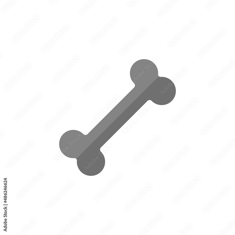 Bone grey flat vector icon Bone grey flat vector icon