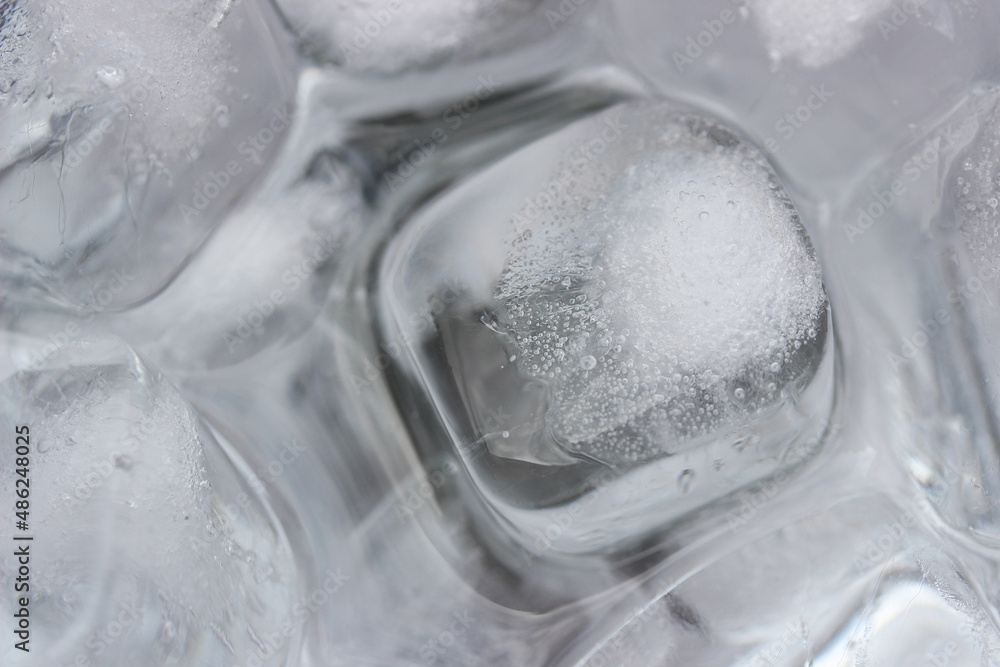ice cubes on the water