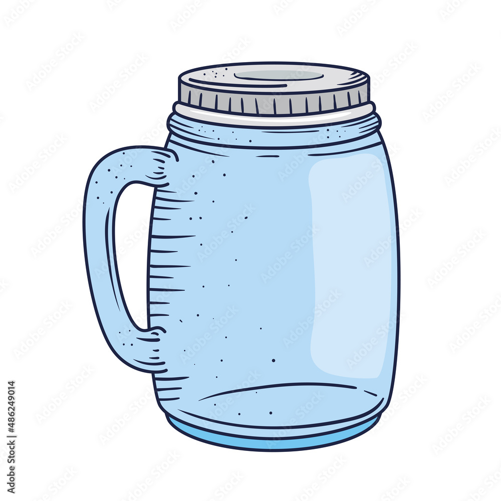 jar of blue glass Stock Vector | Adobe Stock