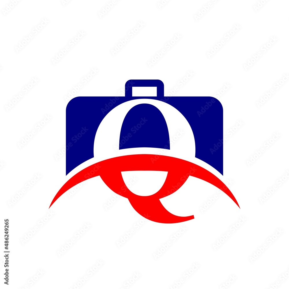letter Q business briefcase logo template letter Q business briefcase logo template