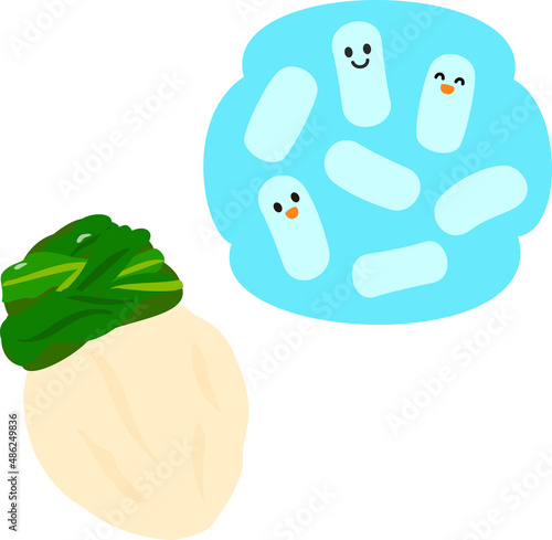 すぐき漬けとラブレ菌のキャラクター